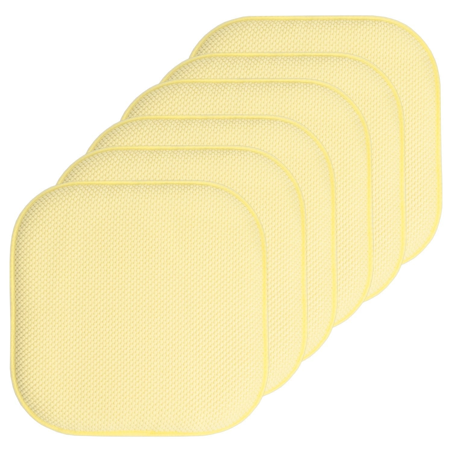 Honeycomb Chair Cushion Set Yellow 6-Pack