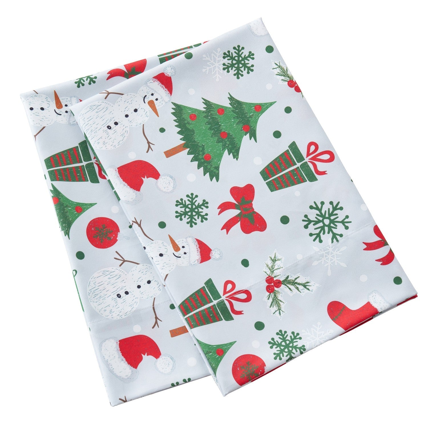 Christmas Jingle Pillowcase Set - Folded