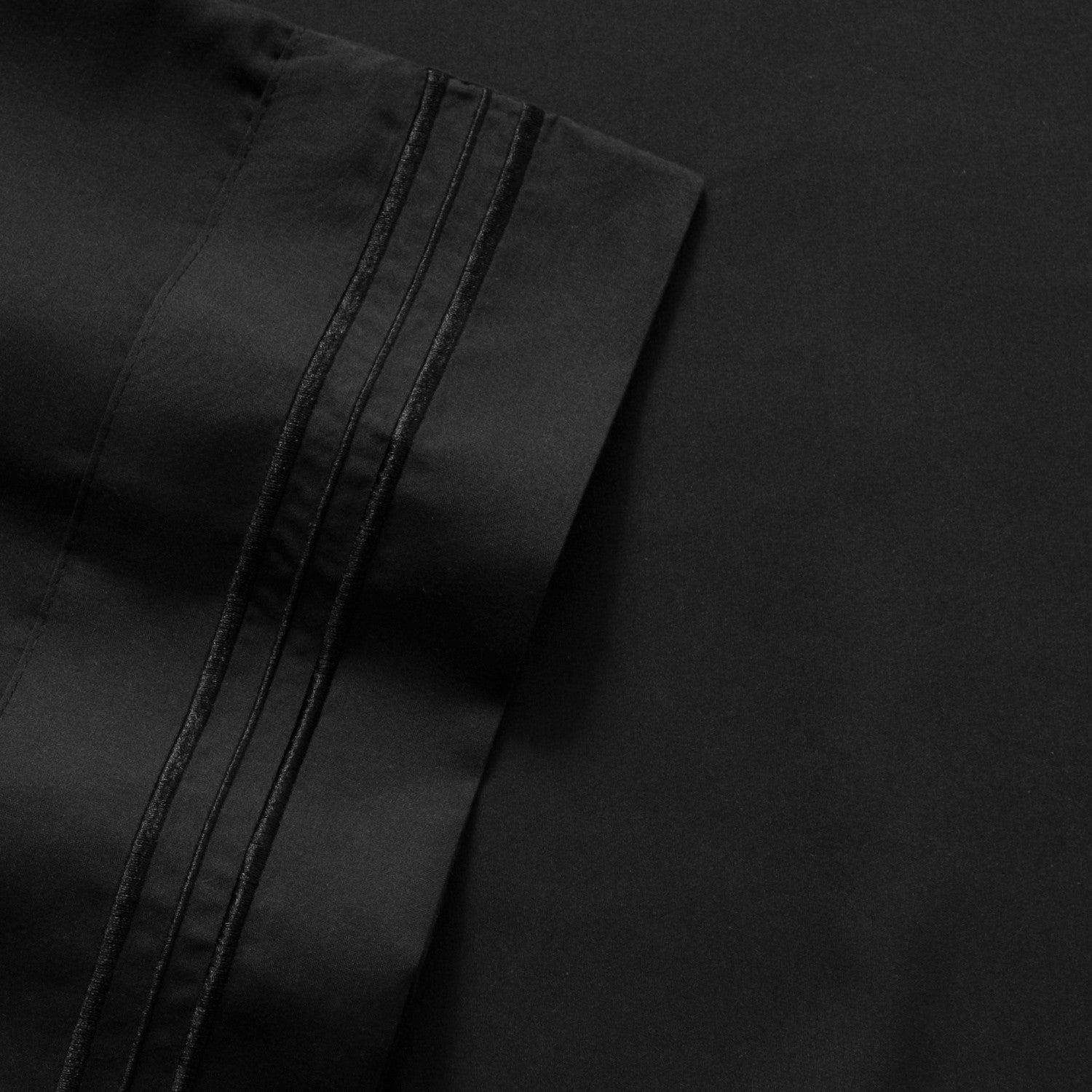 Classic 4-Piece Bed Sheet Set (Black) - Fabric