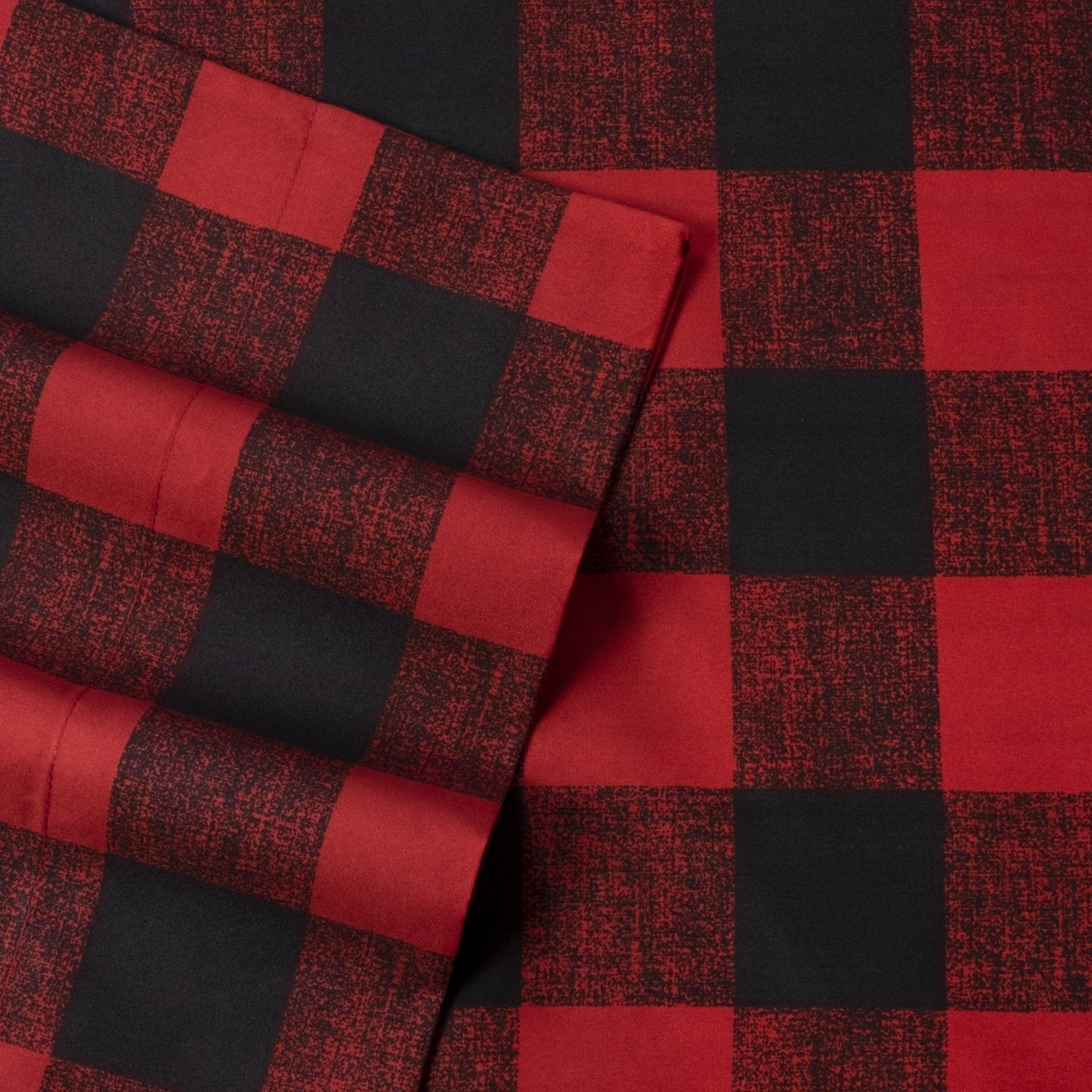 Classic 4-Piece Bed Sheet Set Buffalo Plaid - Fabric
