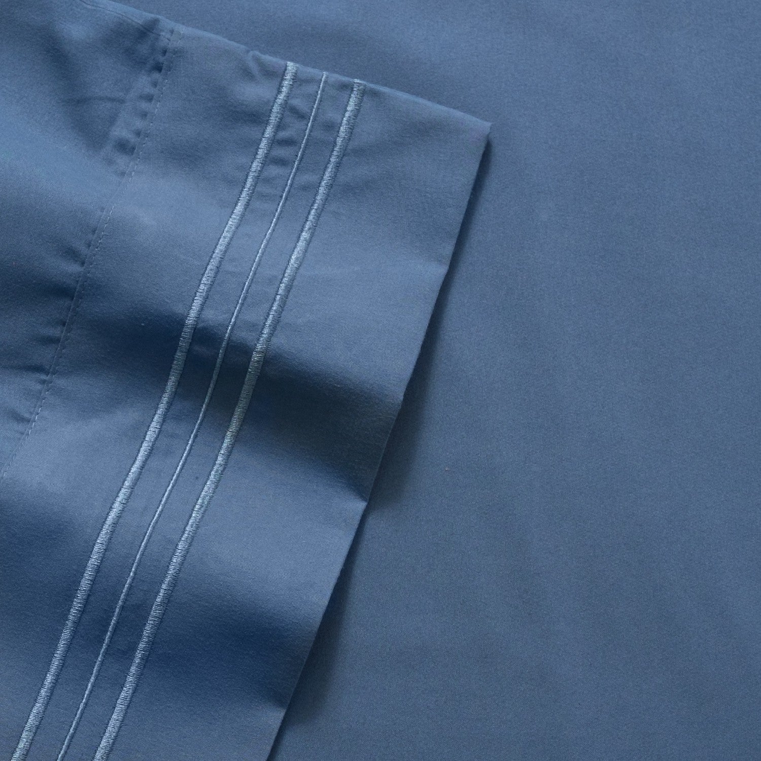 Classic 4-Piece Bed Sheet Set (Denim) - Fabric