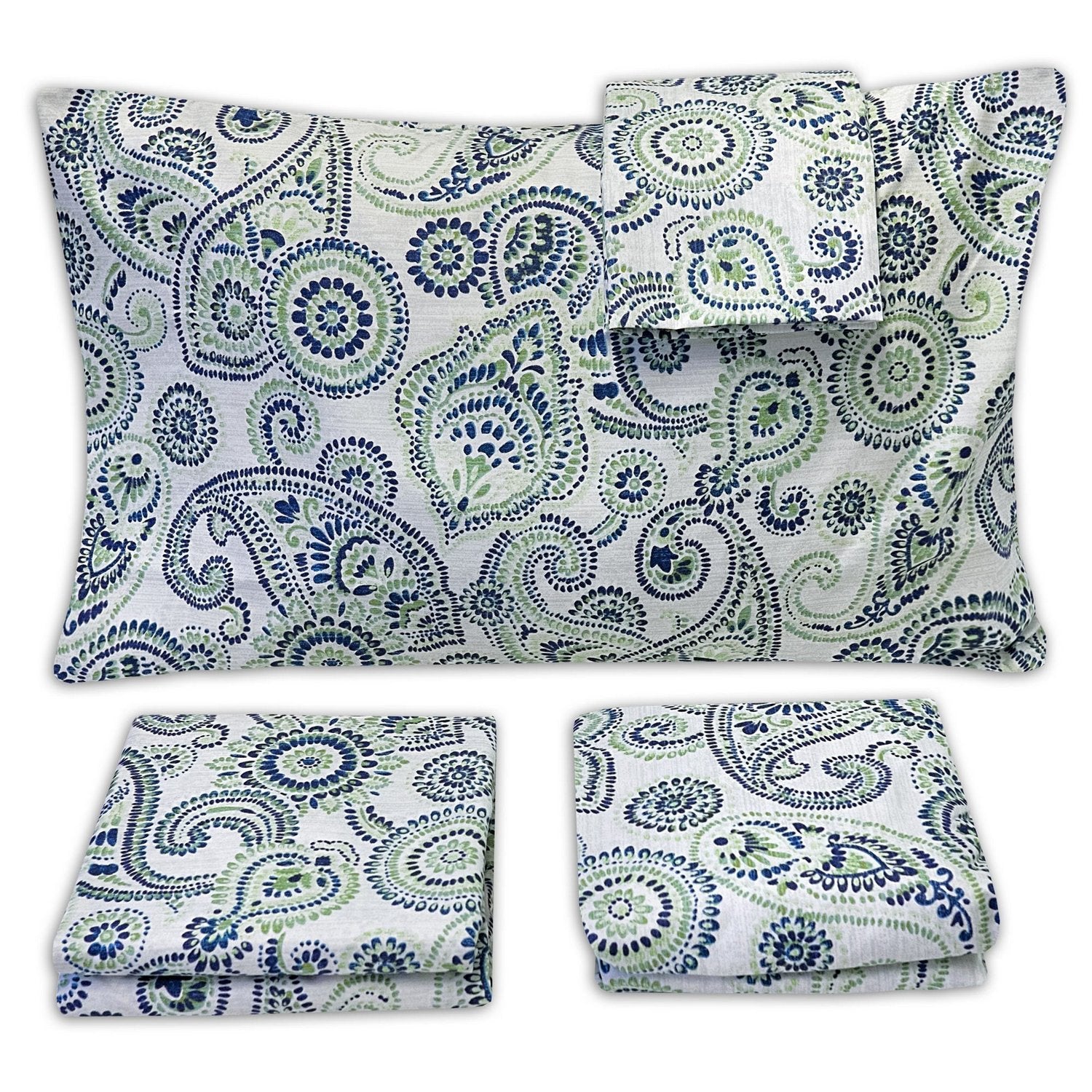 4Piece Sheet Set Modern Paisley Sweet Home Collection