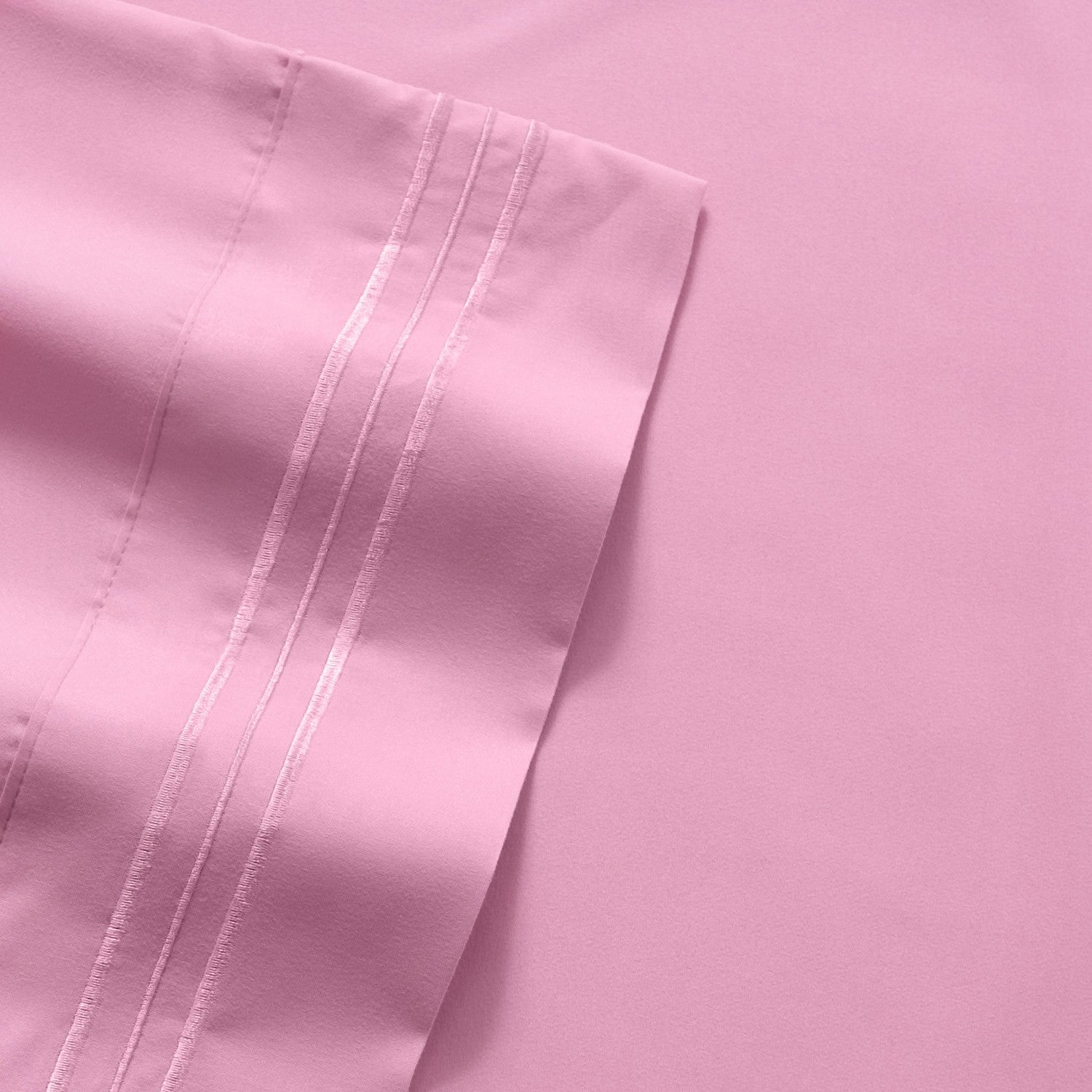 Classic 4-Piece Bed Sheet Set (Pink) - Fabric