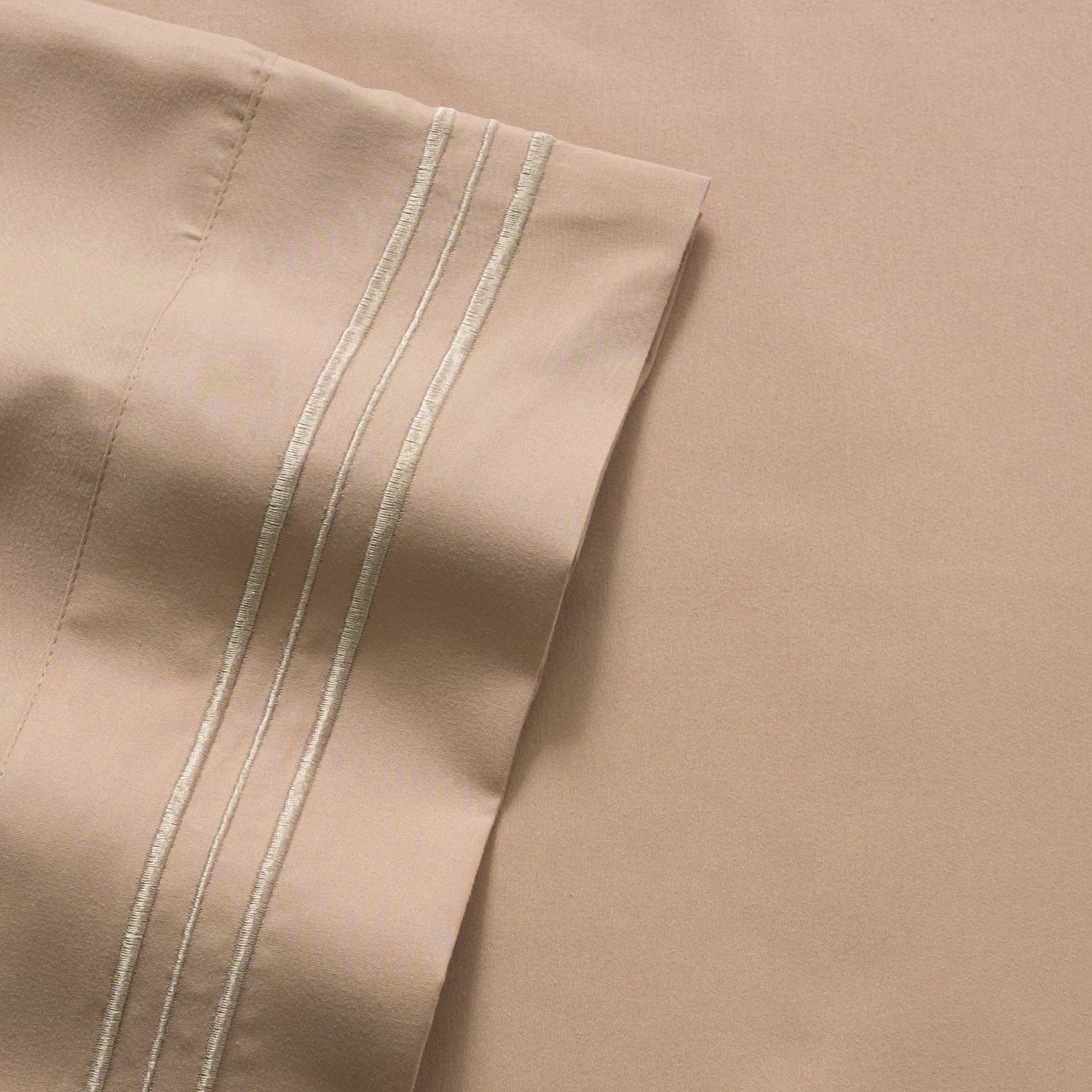 Classic 4-Piece Bed Sheet Set (Taupe) - Fabric