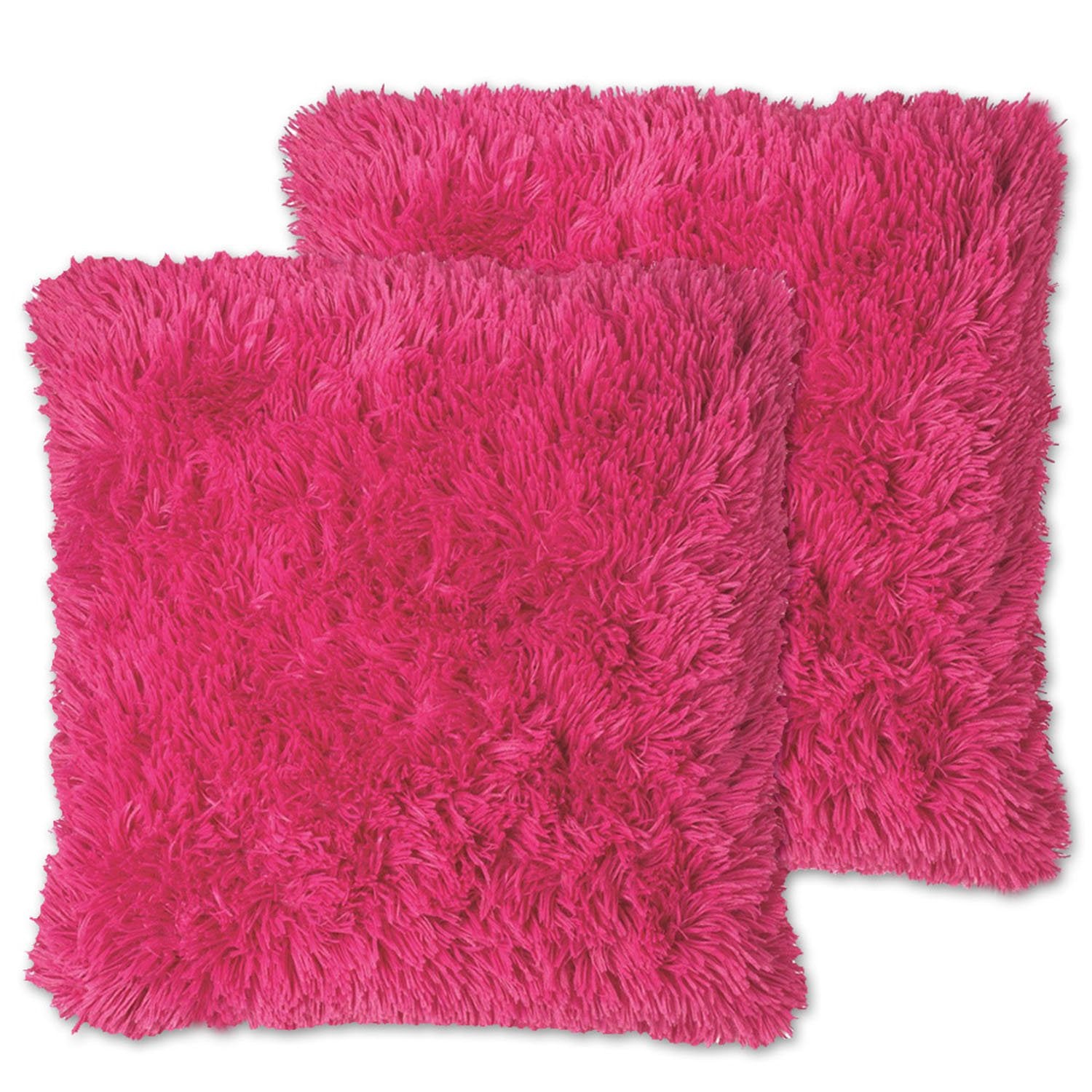 Decorative Plush Throw Pillows Hot Pink - Top