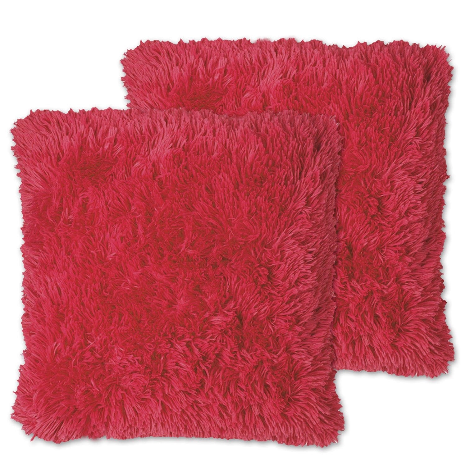 Decorative Plush Throw Pillows Red - Top