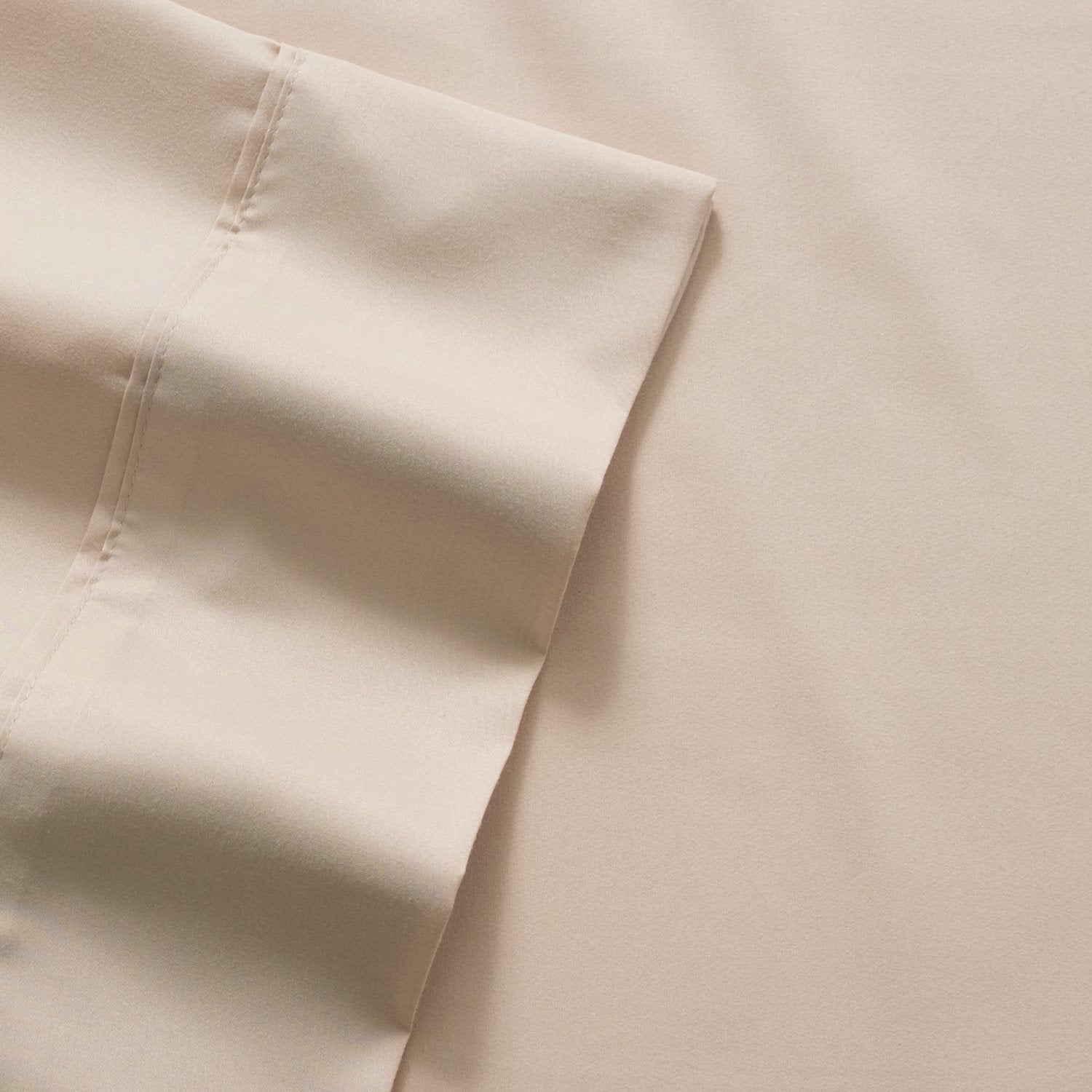 Deluxe 6-Piece Bed Sheet Set (Beige) - Fabric