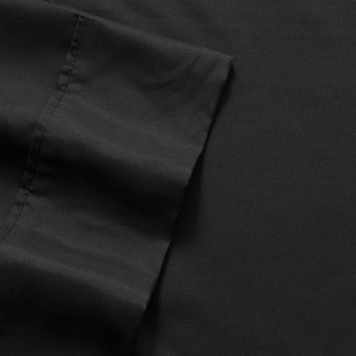 Deluxe 6-Piece Bed Sheet Set (Black) - Fabric