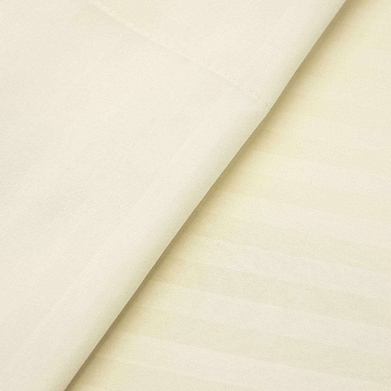 Deluxe 6-Piece Bed Sheet Set (Dobby Stripe Beige) - Fabric
