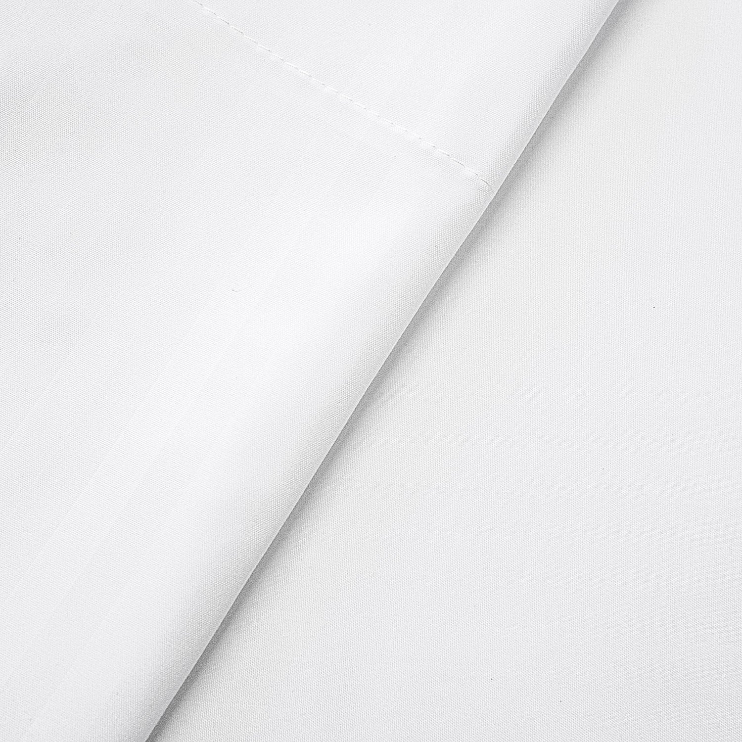Deluxe 6-Piece Bed Sheet Set (Dobby Stripe White) - Fabric