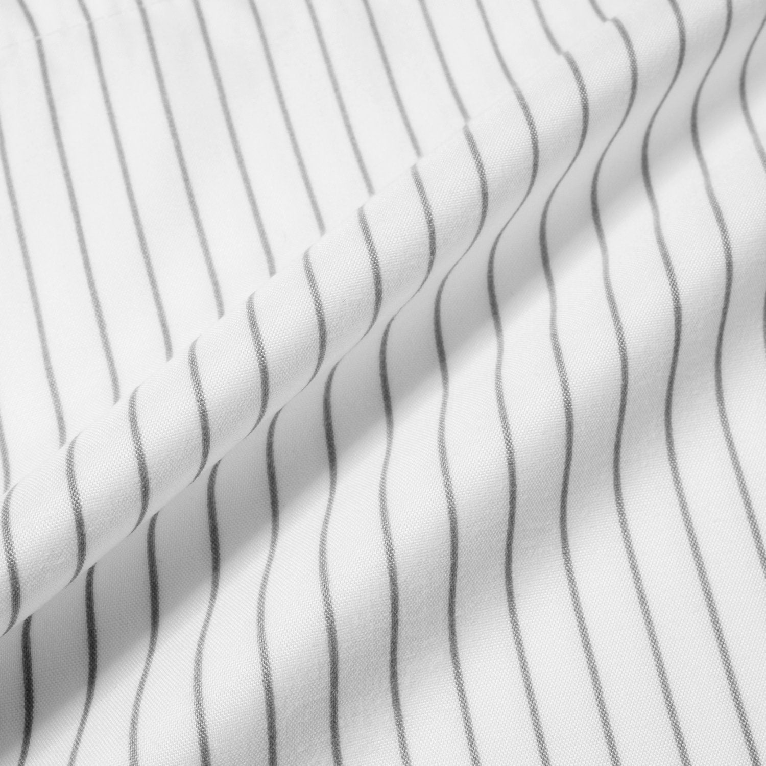 Deluxe 6-Piece Bed Sheet Set (Loft Pinstripe White) - Fabric