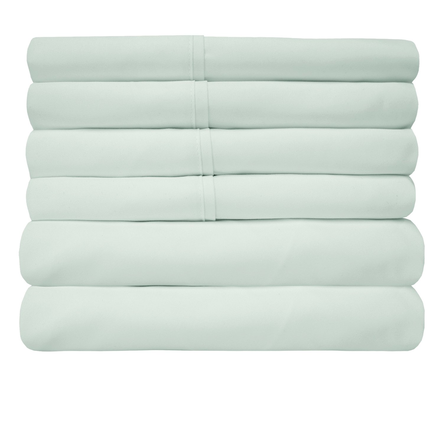Deluxe 6-Piece Bed Sheet Set (Mint) - Folded 2