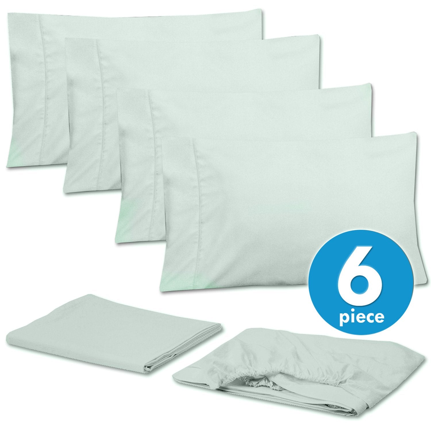 Deluxe 6-Piece Bed Sheet Set (Mint) - Set