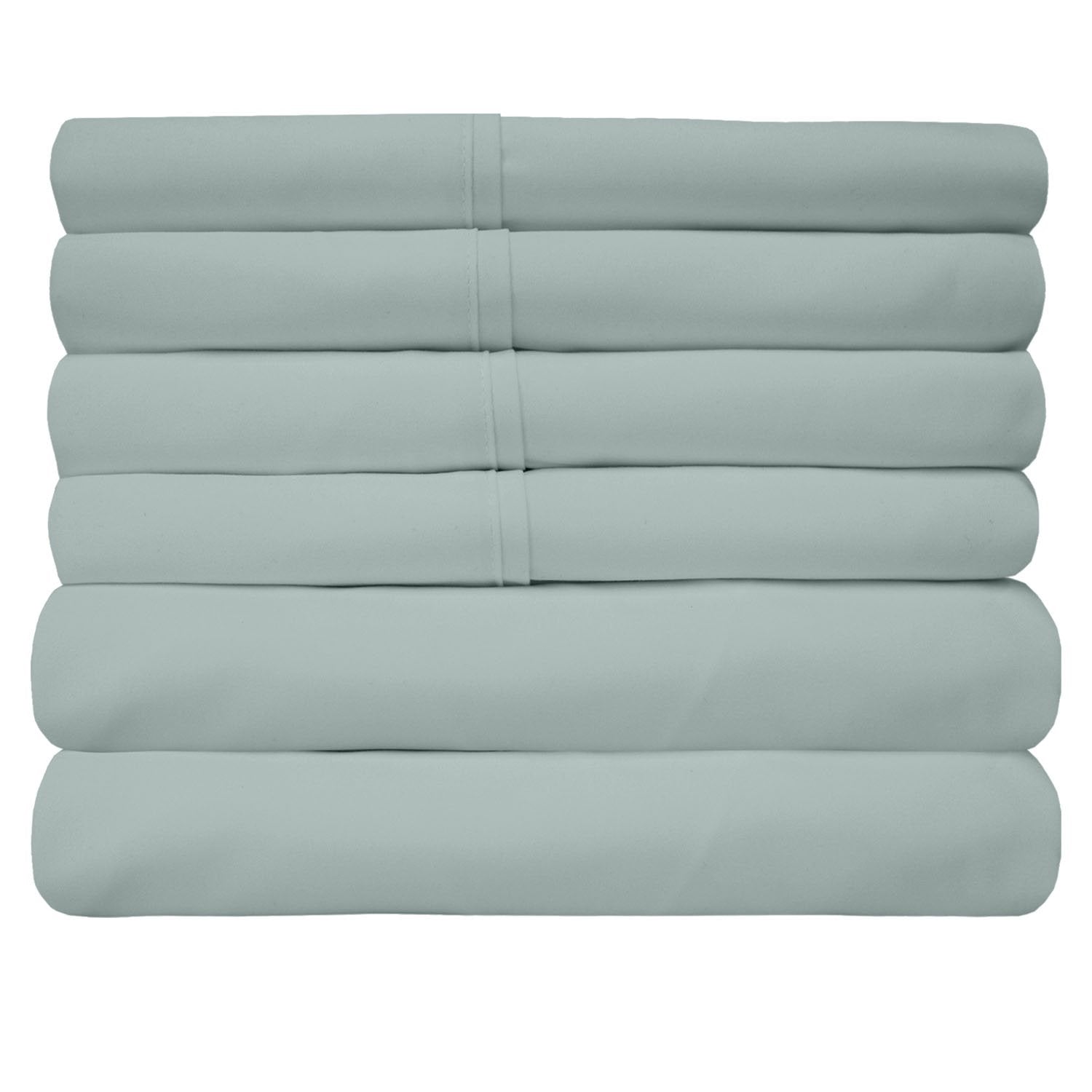 Deluxe 6-Piece Bed Sheet Set (Slate) - Folded 2