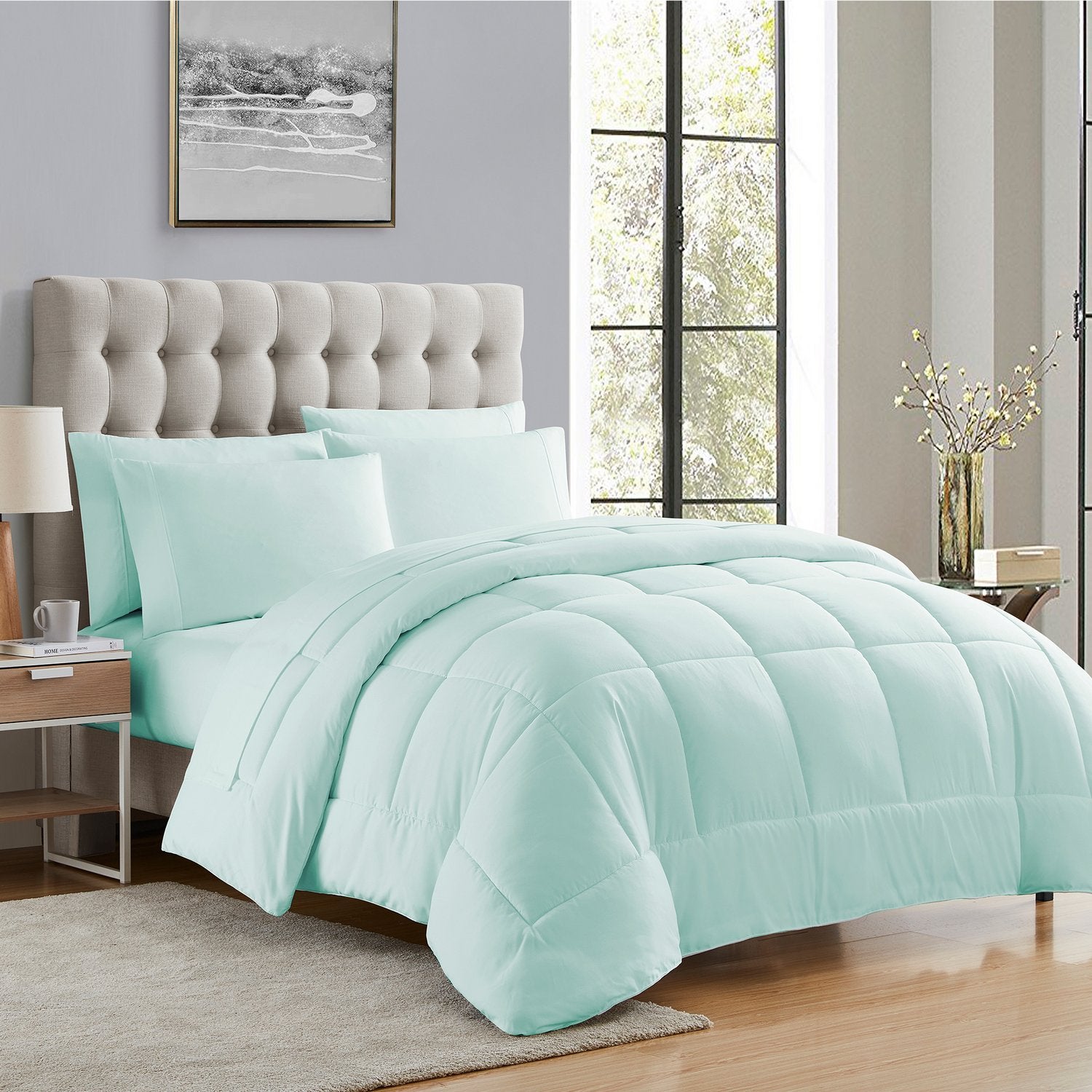 Down Alternative Comforter Light Blue - Set