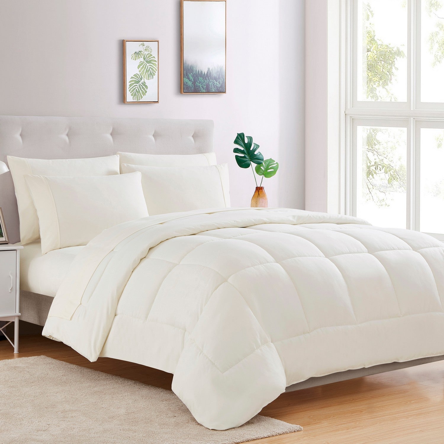 Essential 7-Piece Bed in a Bag Set Ivory - Bed