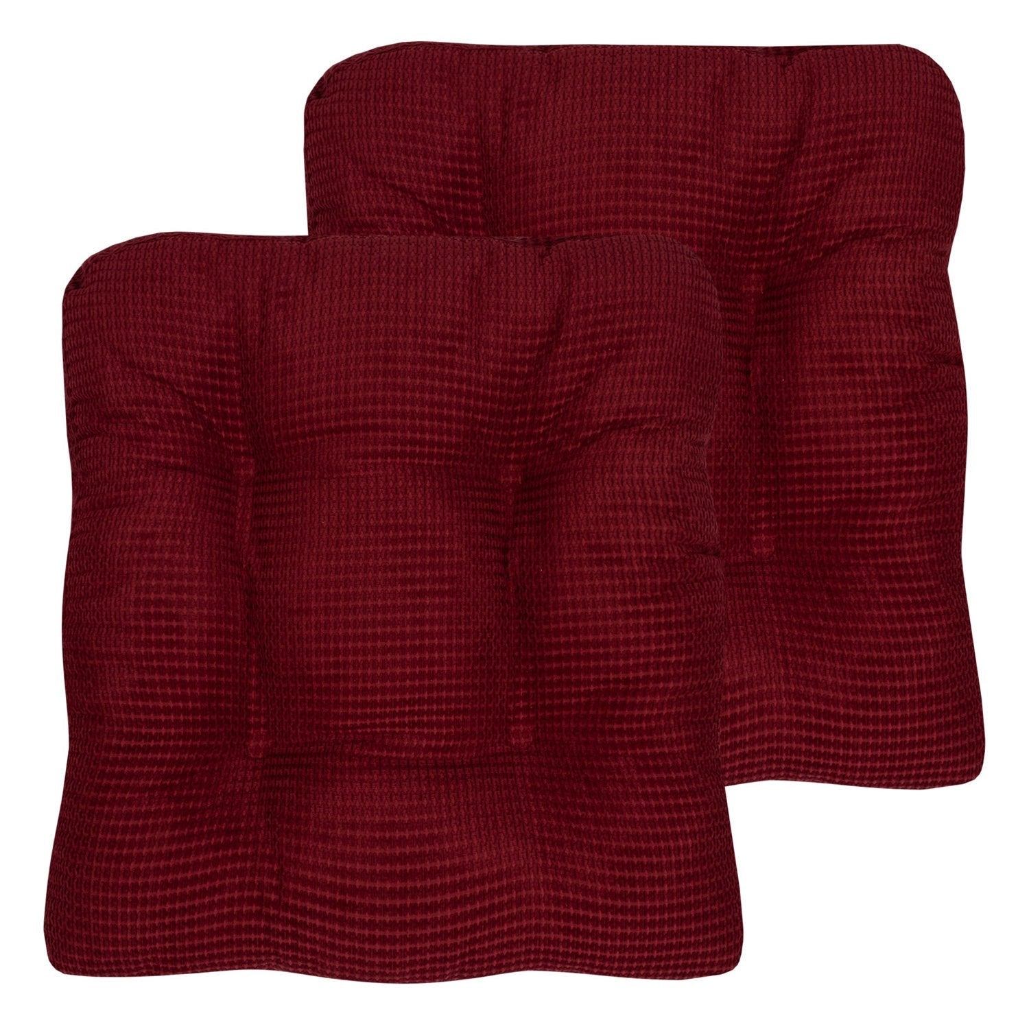 Fluffy Chair Cushion Set Burgundy 2-Pack