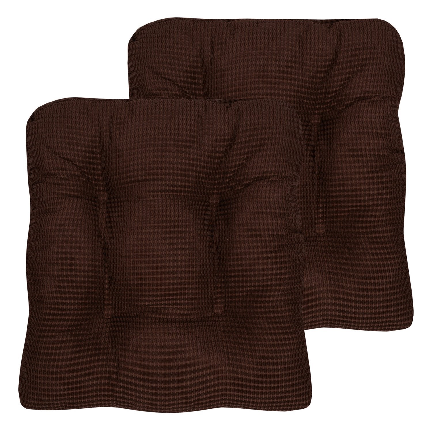 Fluffy Chair Cushion Set Chocolate 2-Pack
