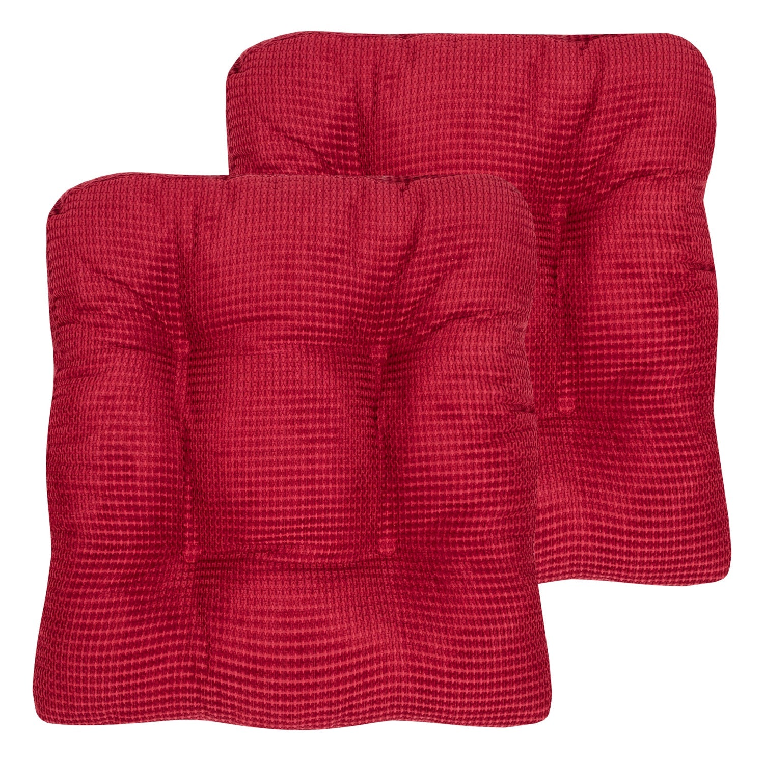 Fluffy Chair Cushion Set Red 2-Pack