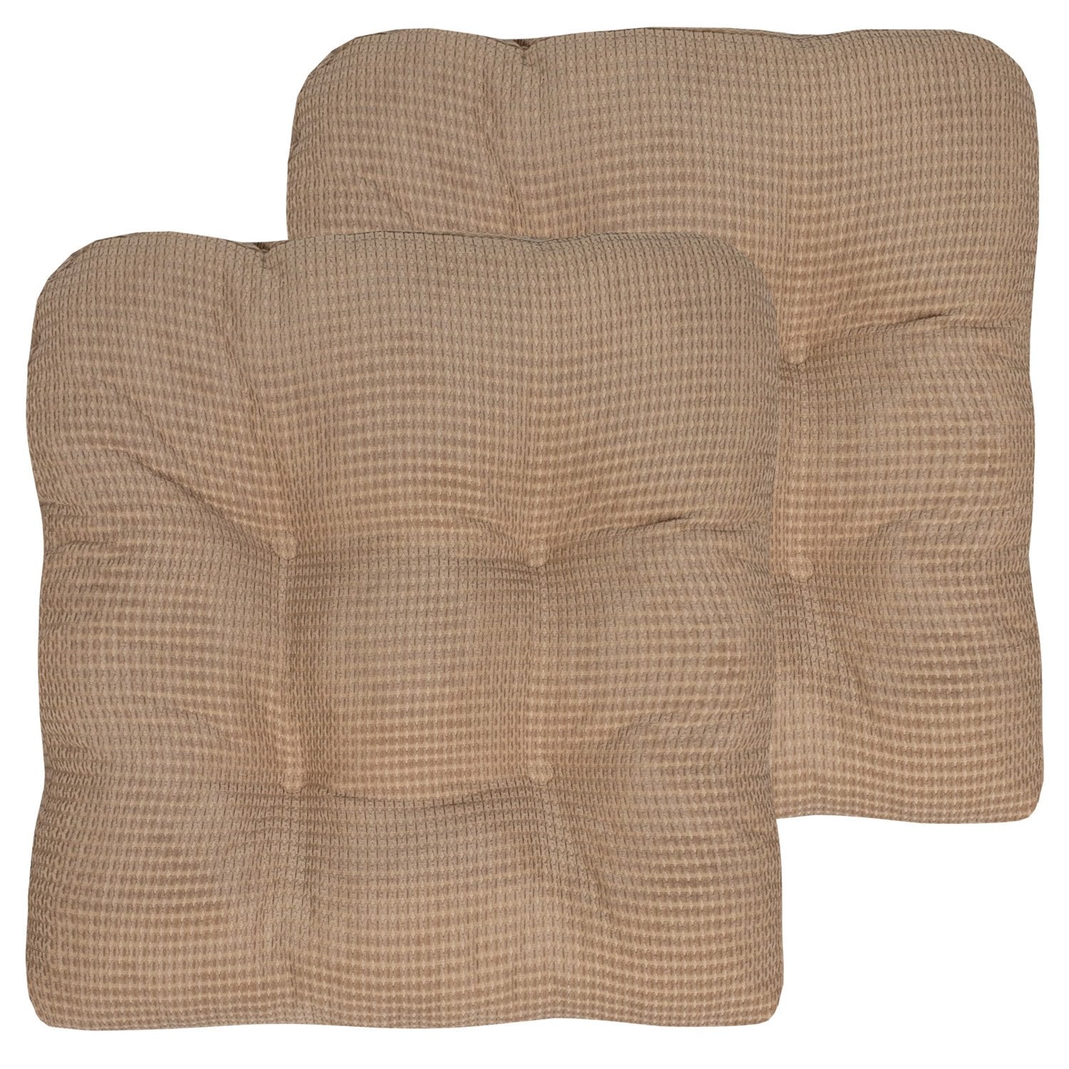 Fluffy Chair Cushion Set Taupe 2-Pack