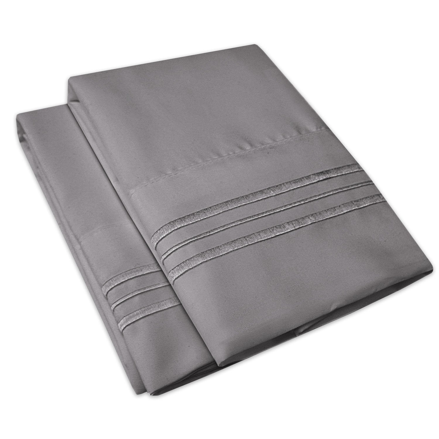 Microfiber Pillow Case Set Gray
