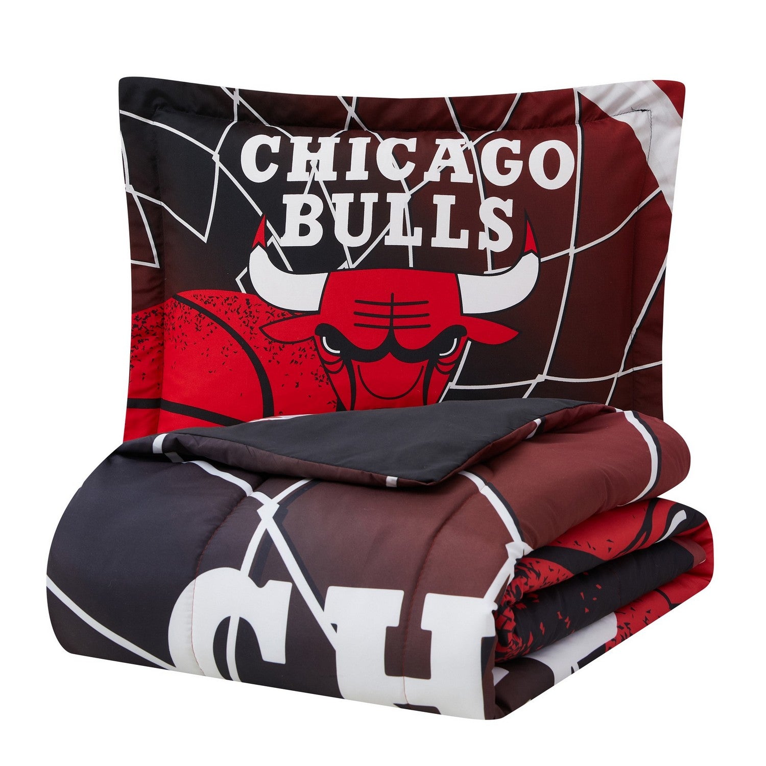 NBA Comforter Sham Set Chicago Bulls Folded