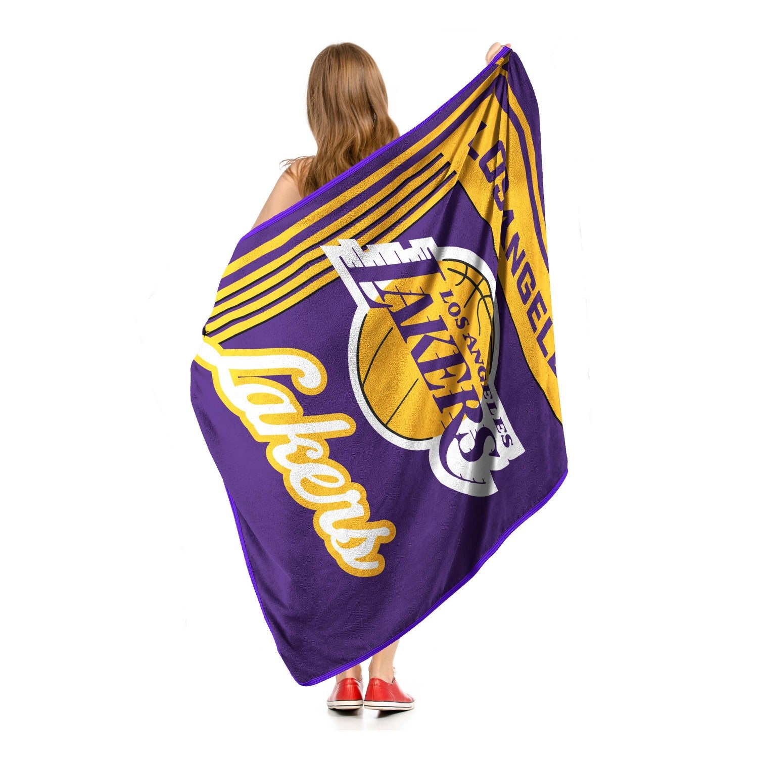 NBA Microfiber Throw Blanket Los Angeles Lakers Model