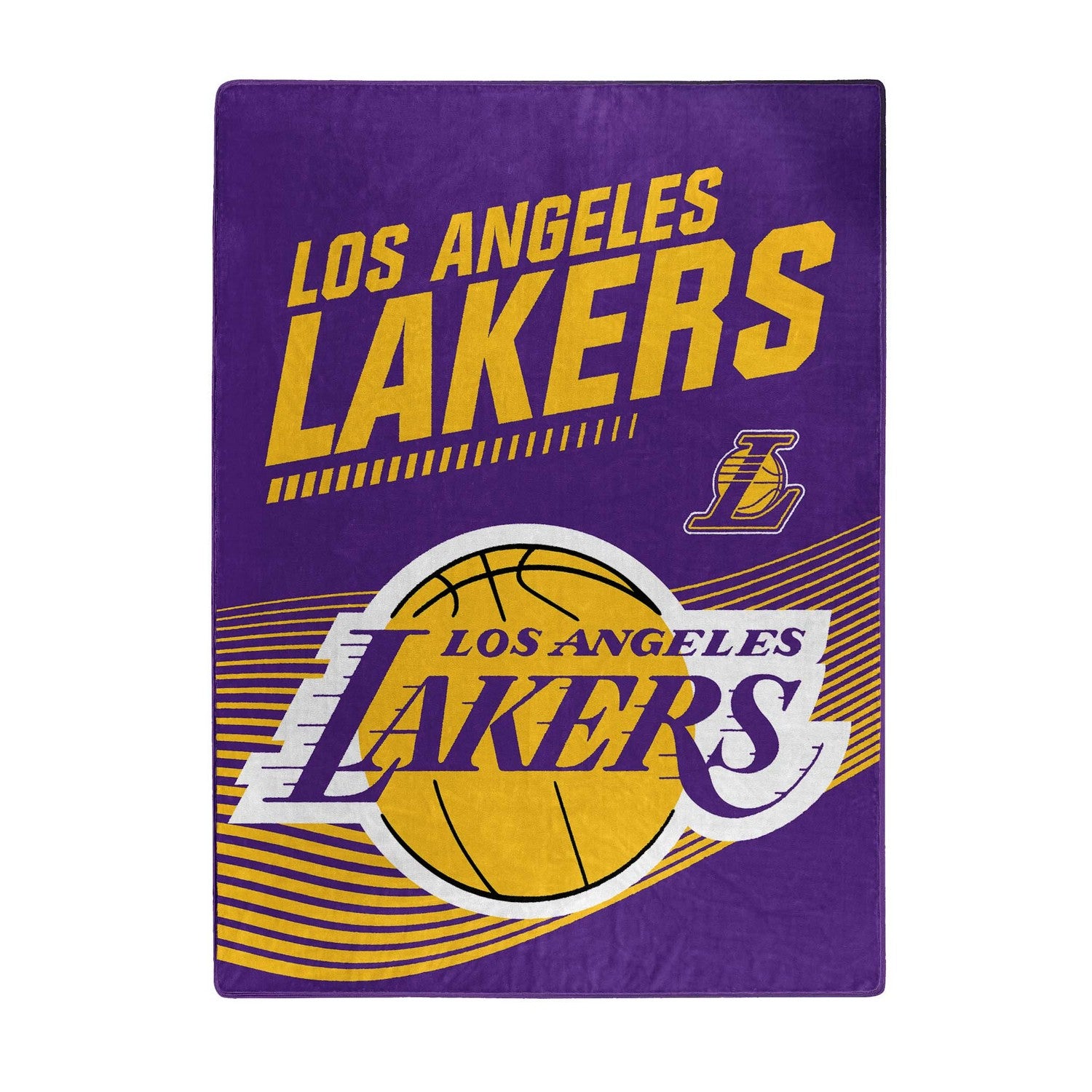 NBA Raschel Throw Blanket Los Angeles Lakers Open Blanket