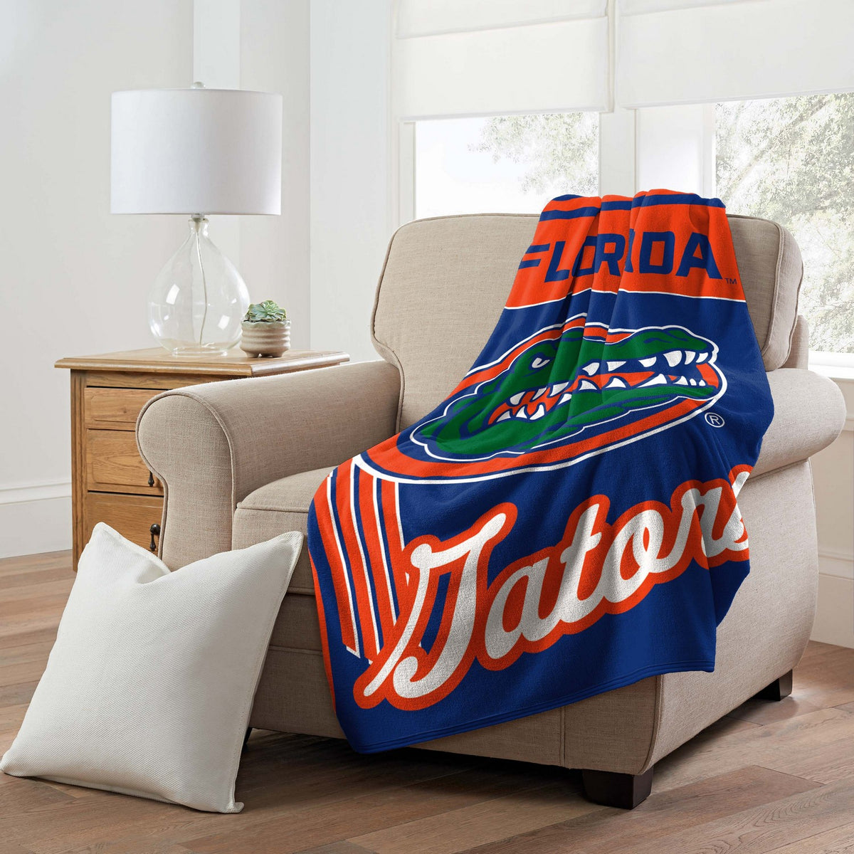 NCAA Raschel Throw Blanket Florida Gators Couch