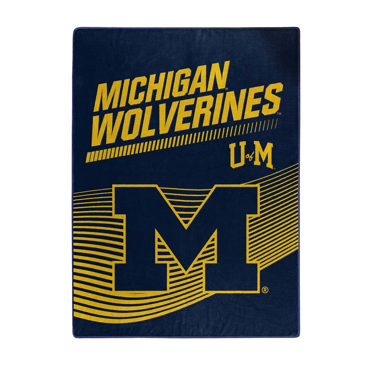NCAA Raschel Throw Blanket Michigan Wolverines Open Blanket