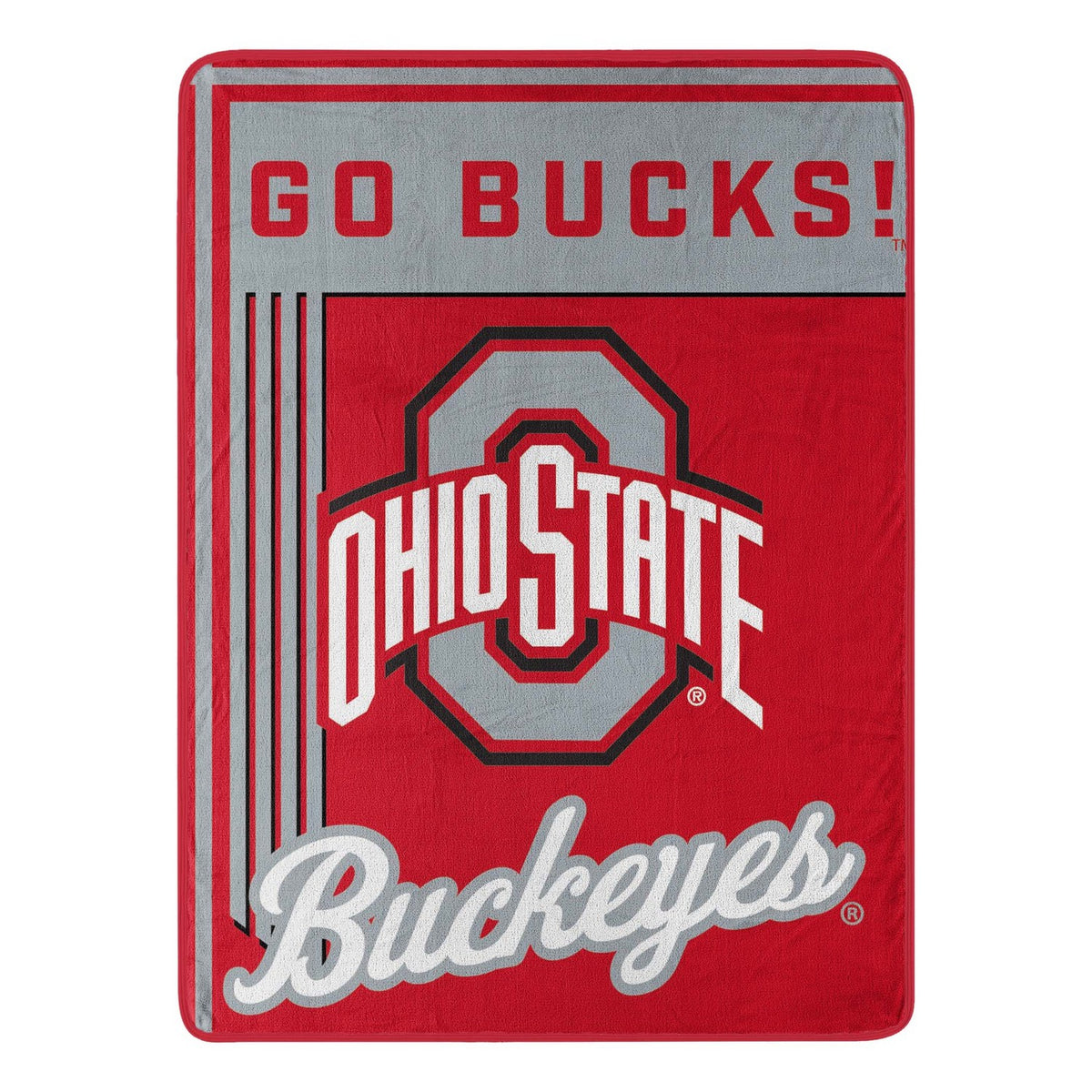 NCAA Raschel Throw Blanket Ohio State Buckeyes Open Blanket