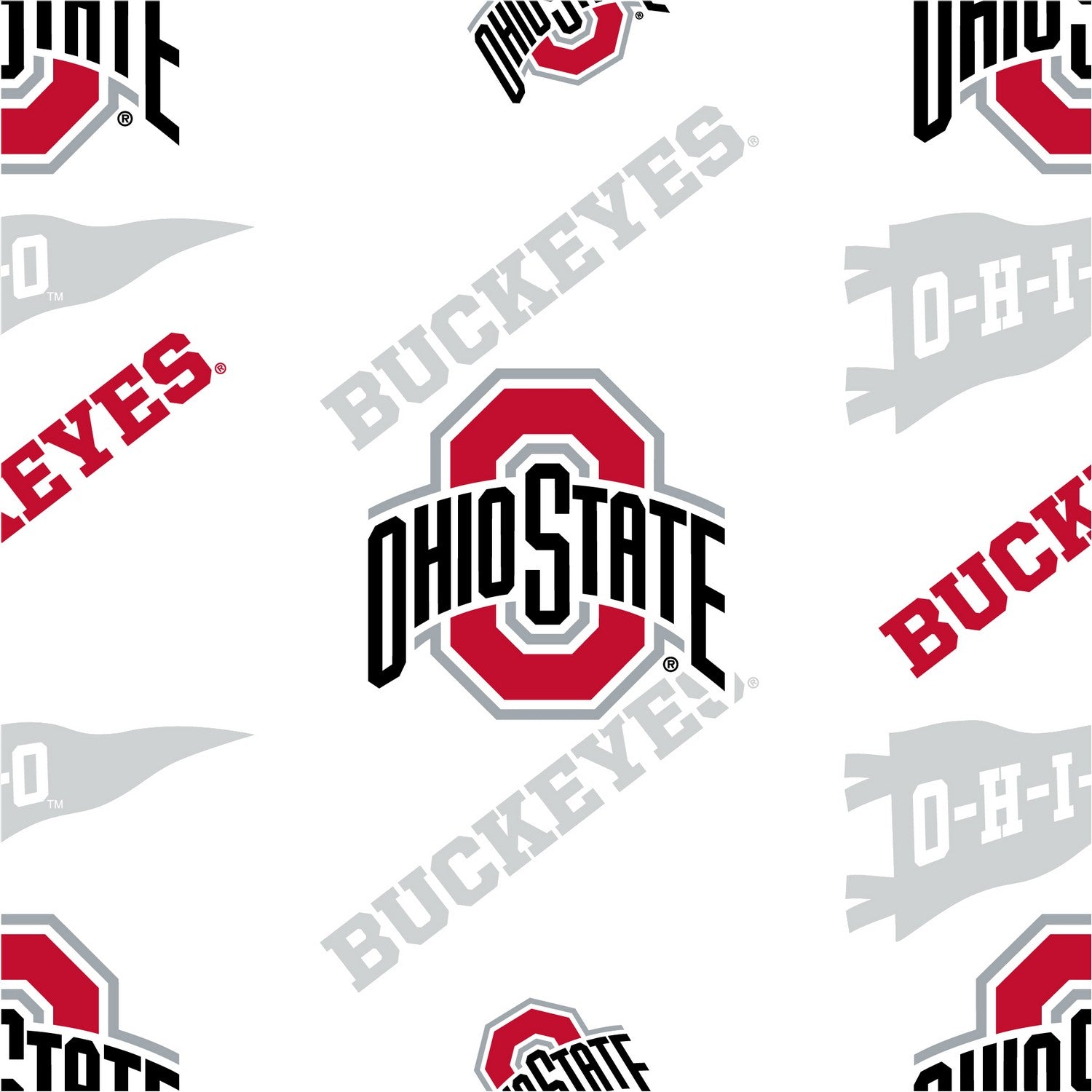 NCAA Sheet Set Ohio State Buckeyes Pattern