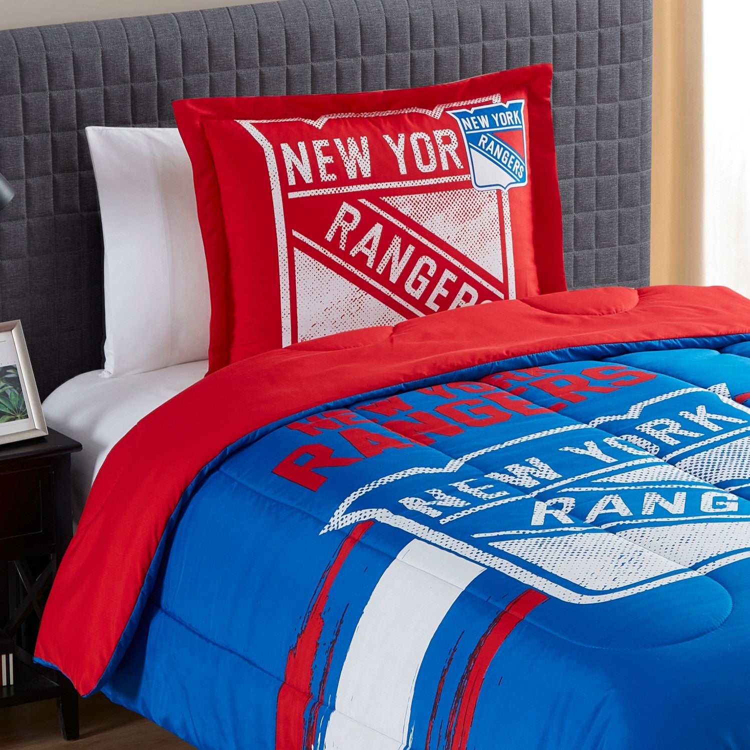 NHL Comforter Sham Set New York Rangers Zoom
