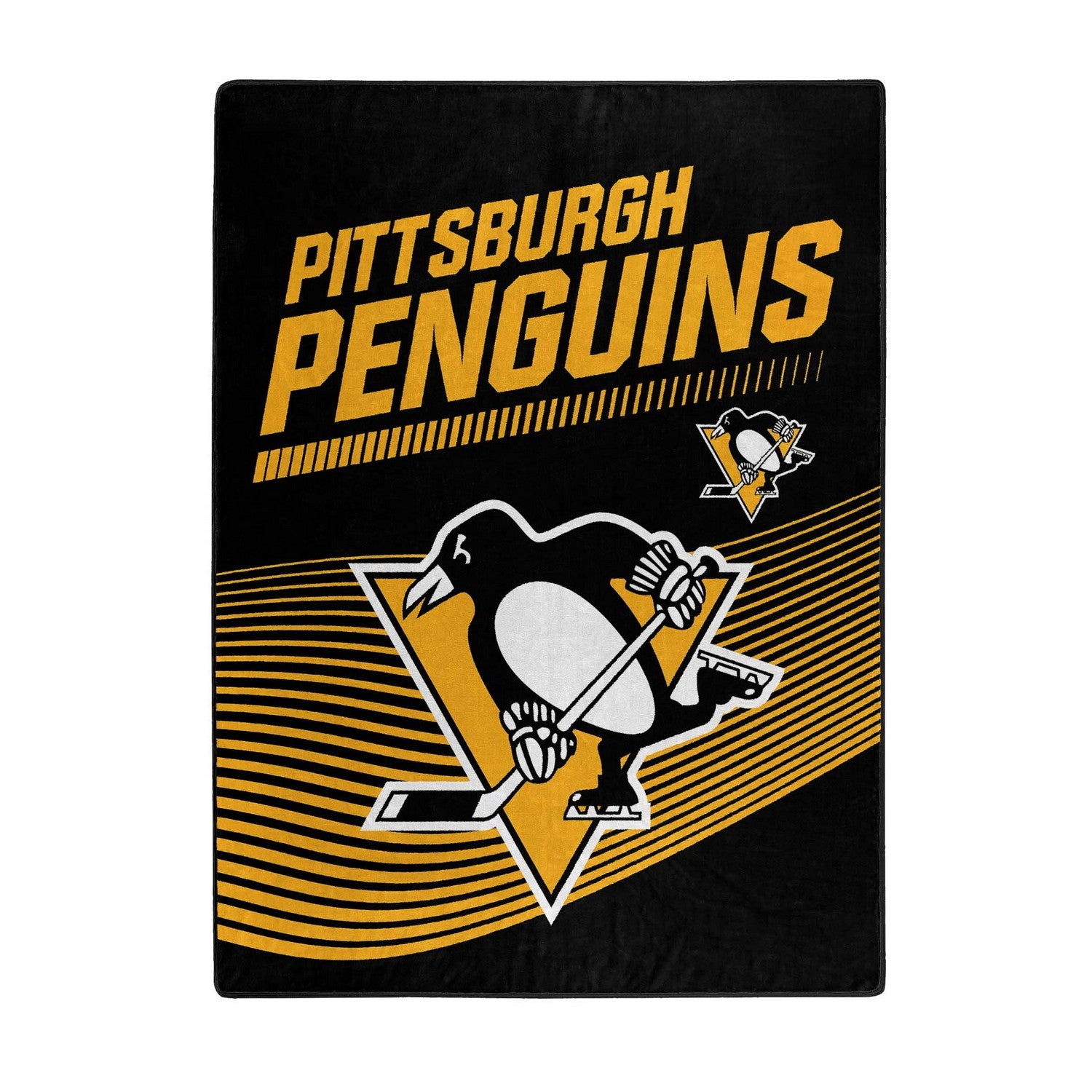 NHL Raschel Throw Blanket Pittsburgh Penguins Open Blanket