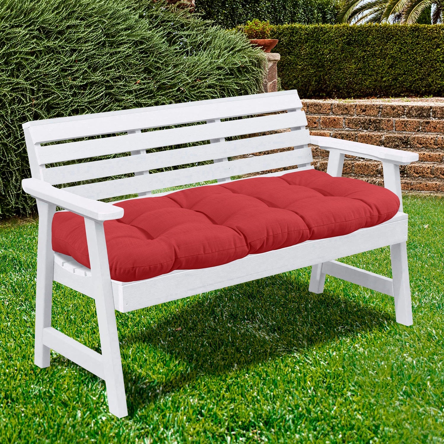 Outdoor Loveseat Chair Cushion - Red