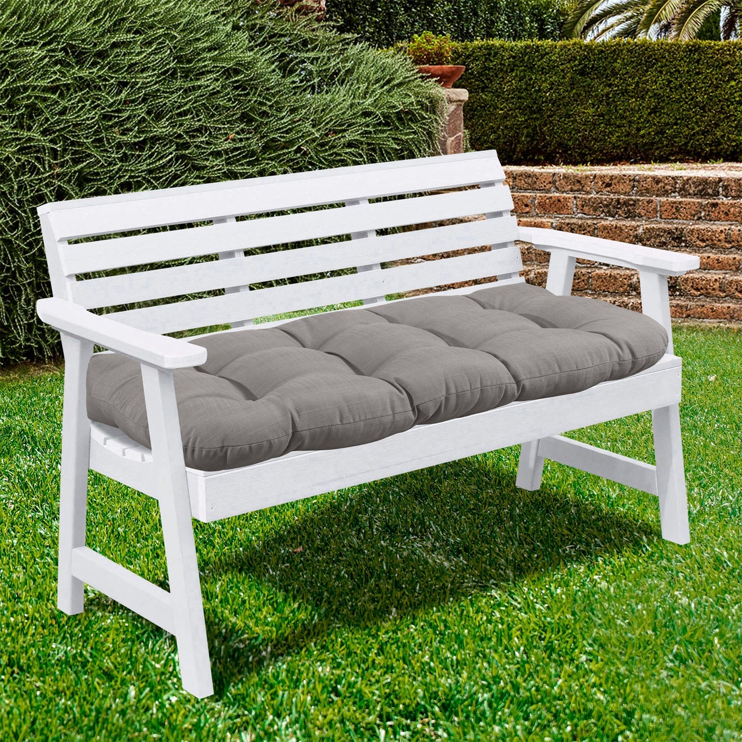 Outdoor Loveseat Chair Cushion - Silver
