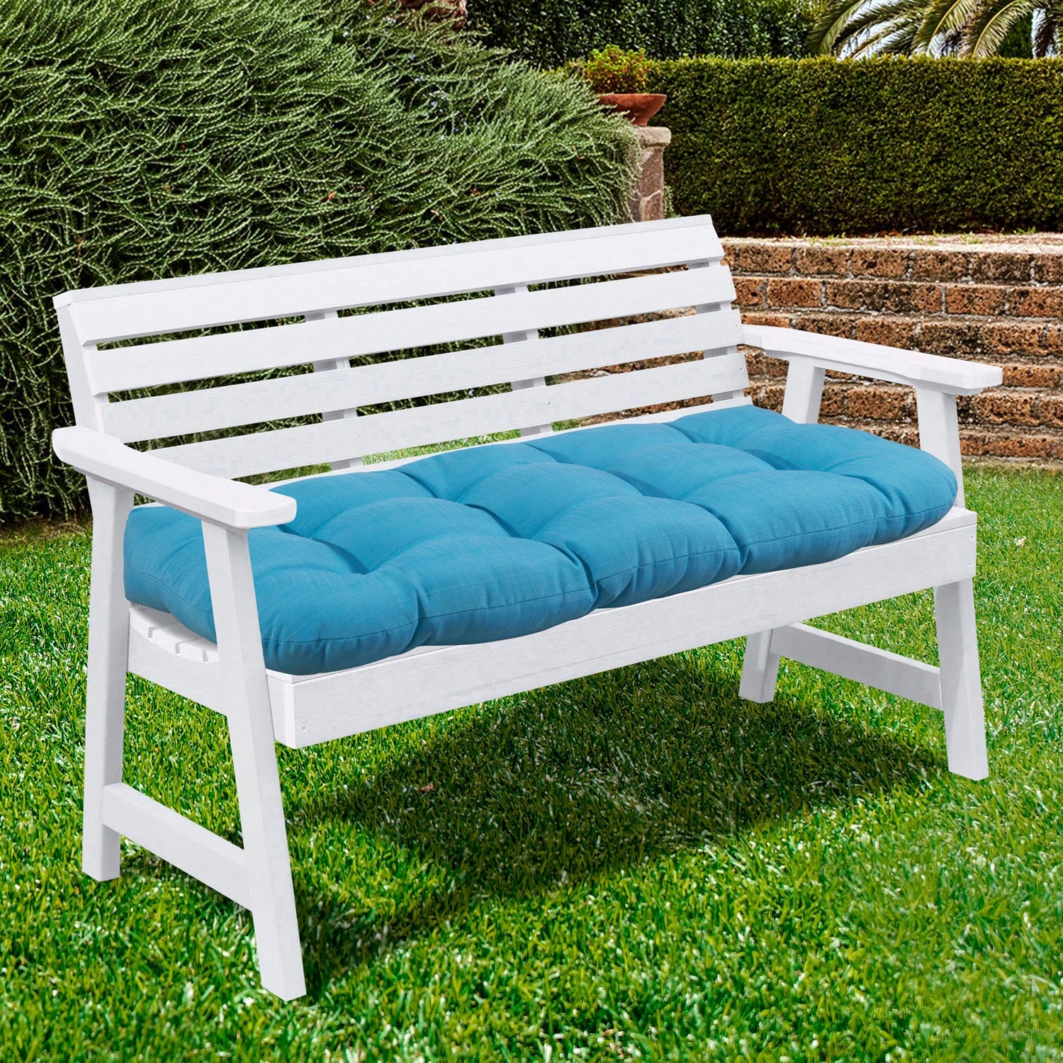 Outdoor Loveseat Chair Cushion - Teal