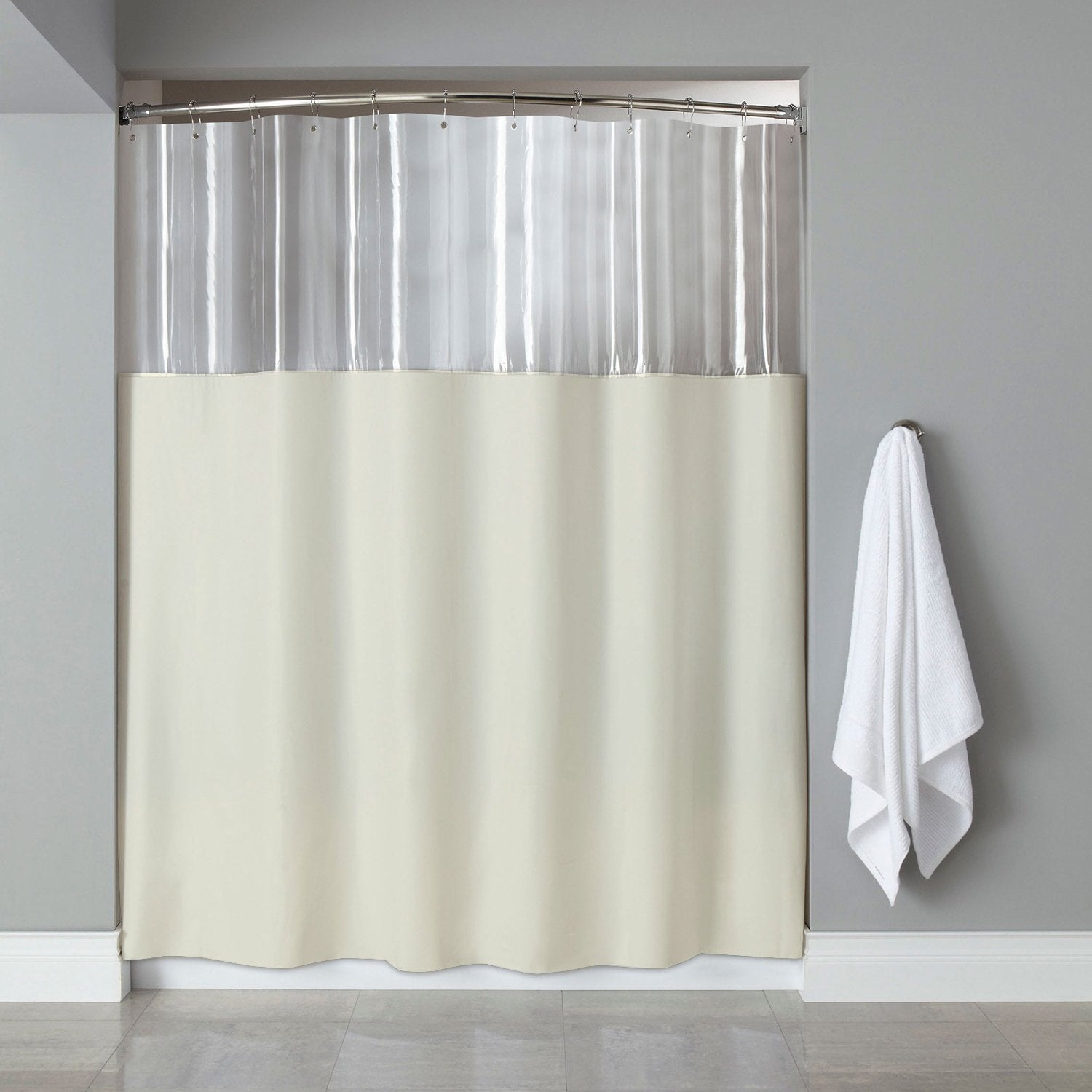 See Through Shower Curtain Ivory - Ivory