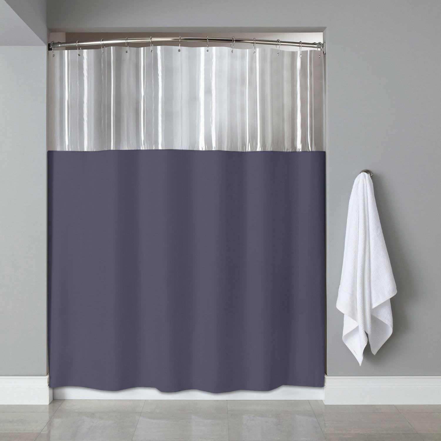 See Through Shower Curtain Slate - Slate