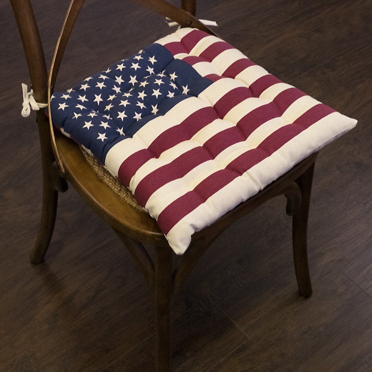 Tufted Chair Cushion Set American Flag - Chair