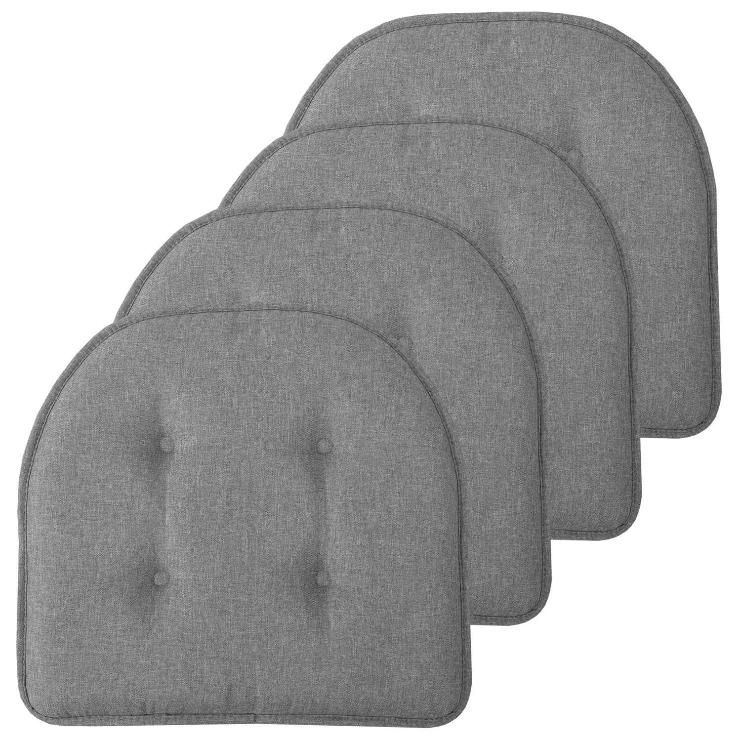 U-Shape Chair Cushion Set Gray 4-Pack