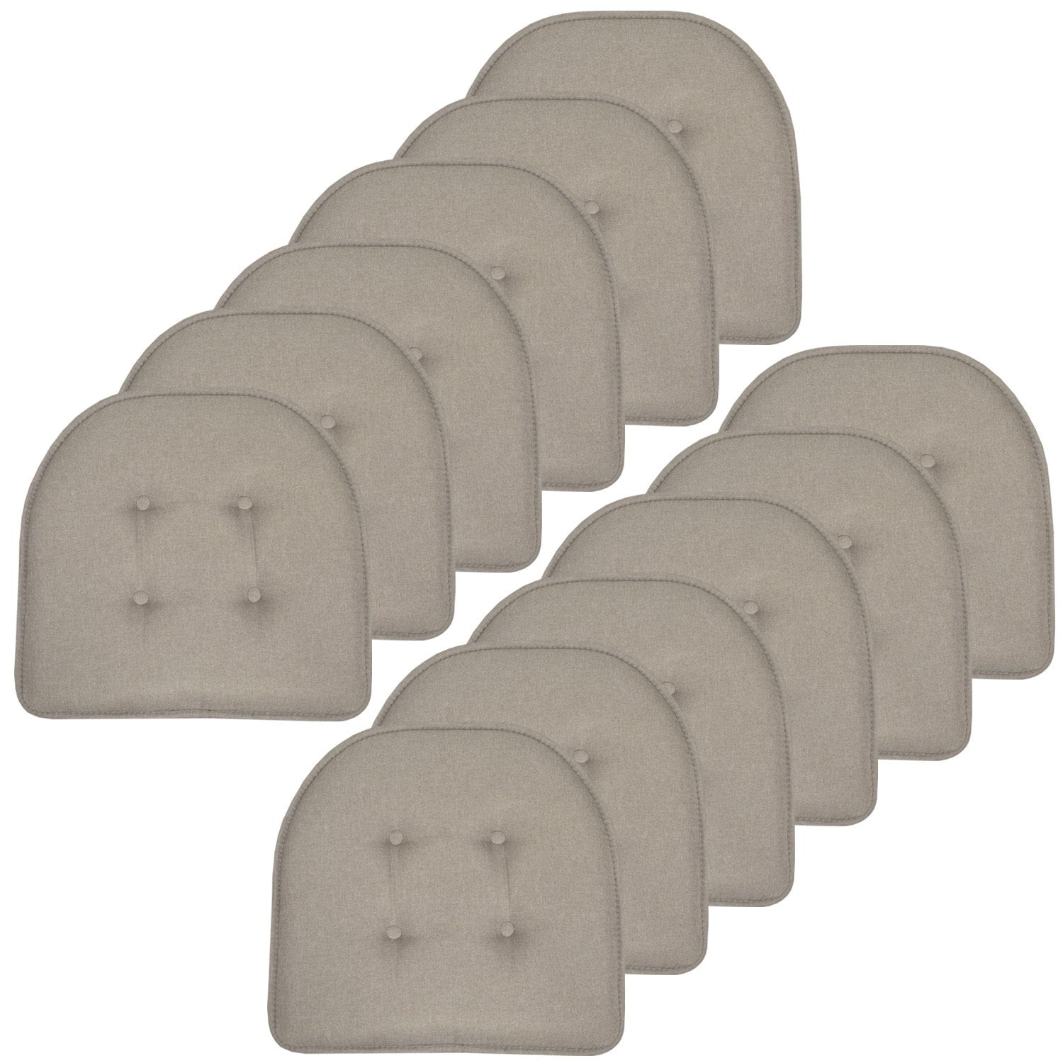 U-Shape Chair Cushion Set Khaki 12-Pack