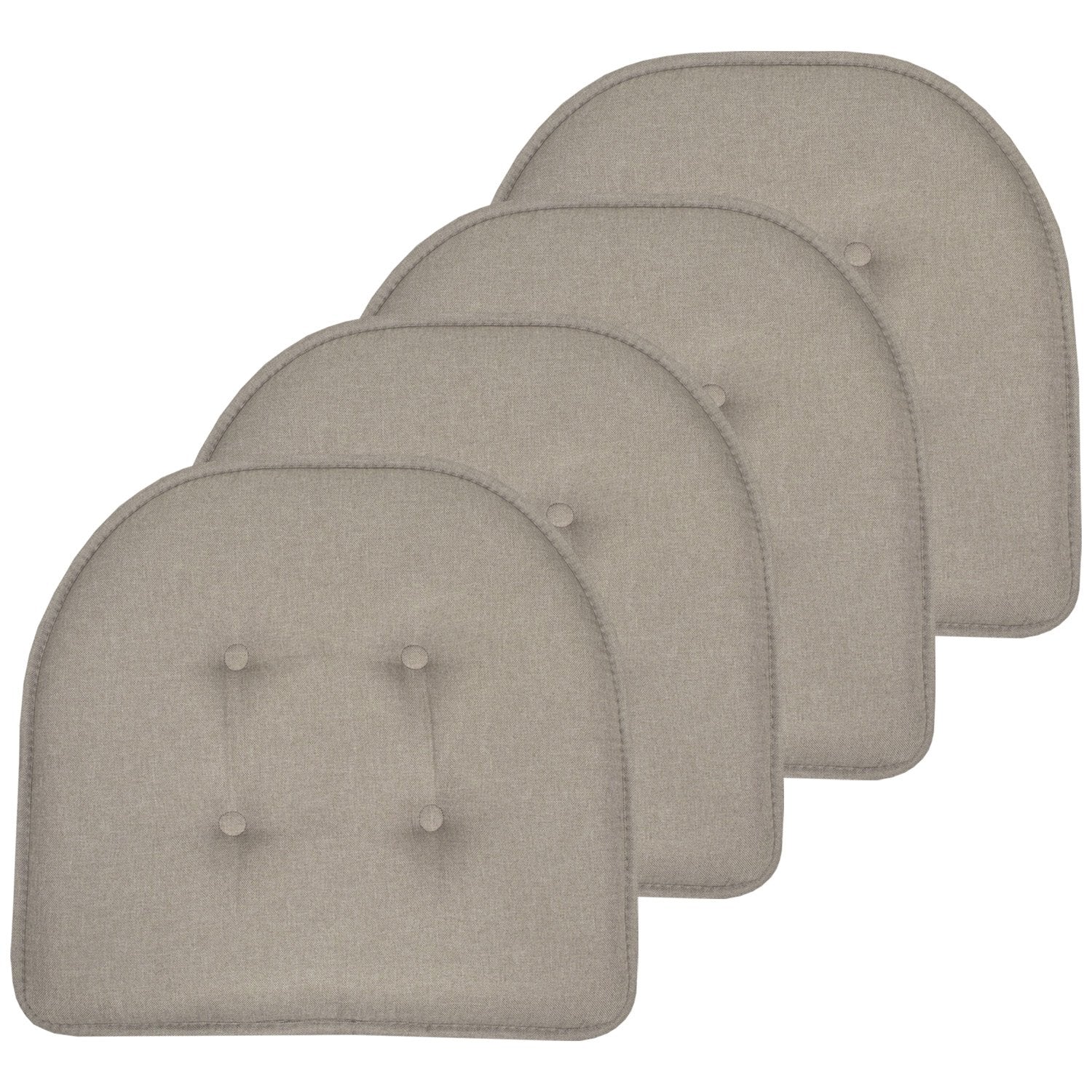 U-Shape Chair Cushion Set Khaki 4-Pack