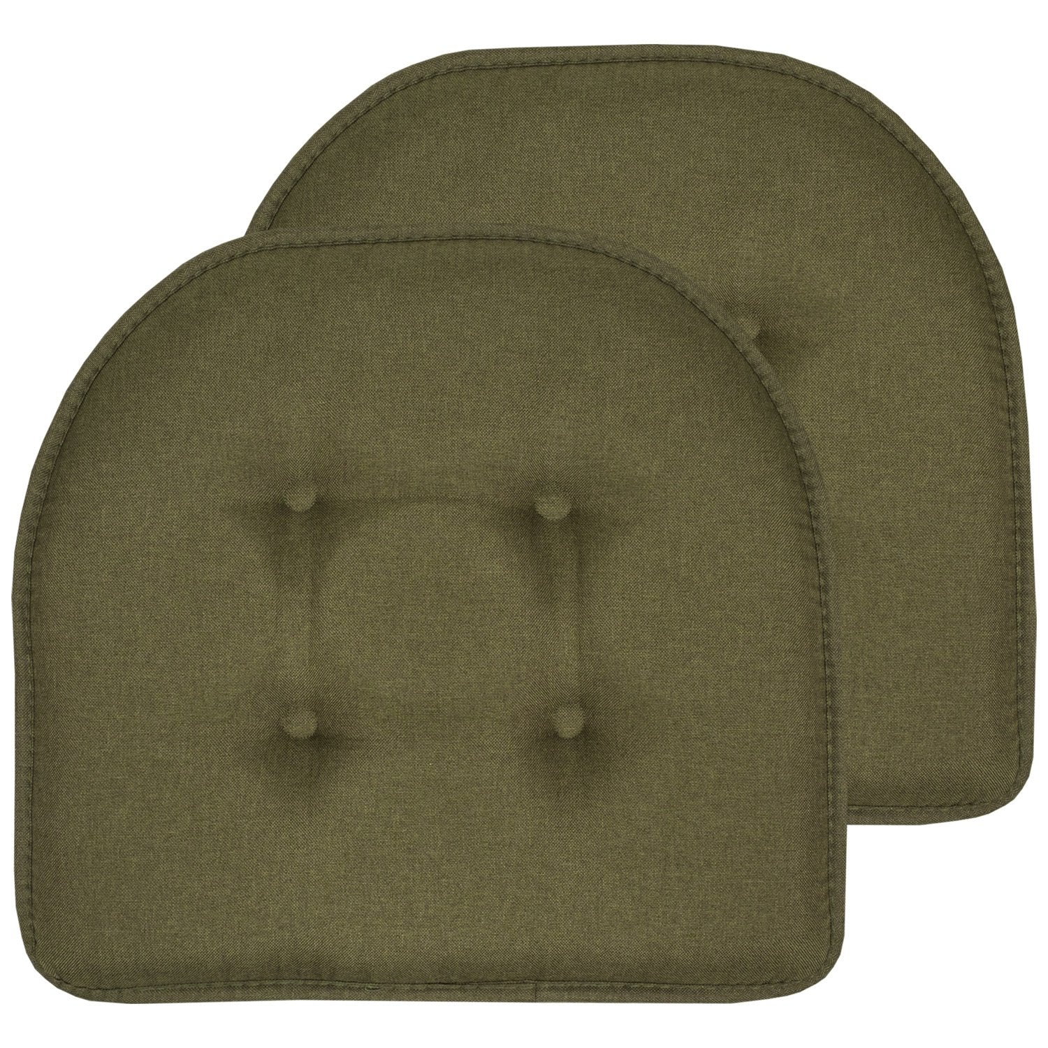 U-Shape Chair Cushion Set Olive 2-Pack